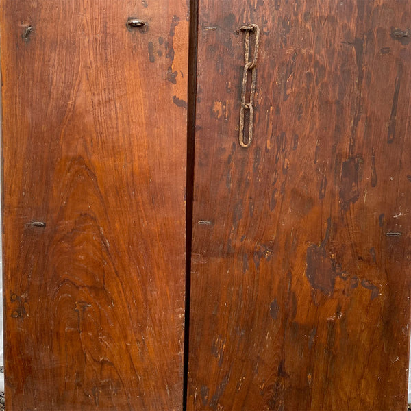 Small Indian Carved Teak Haveli Double Door