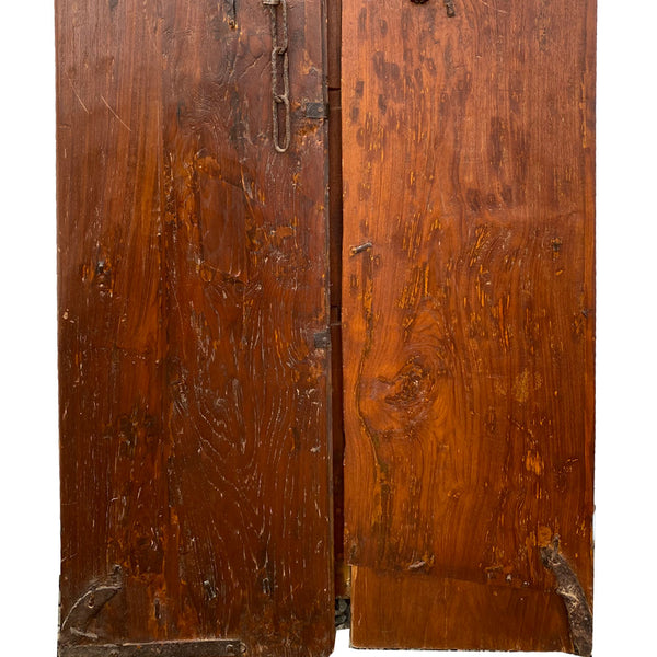 Indian Iron Mounted Carved Teak Haveli Double Door