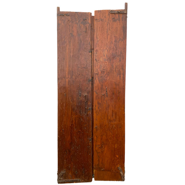 Indian Iron Mounted Carved Teak Haveli Double Door