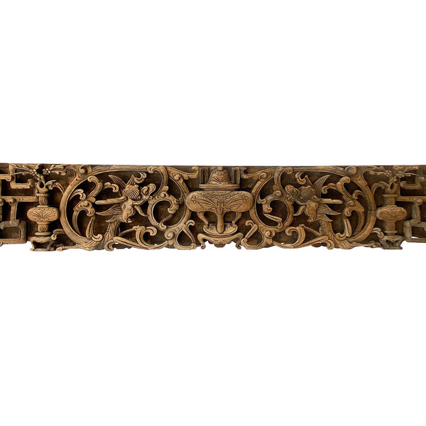 Large Chinese Shanxi Province Carved Wood Architectural Cornice Carving