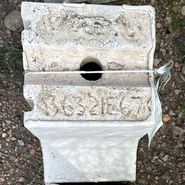 Pair American Belmar Mansion White Glazed Terracotta Architectural Fragments