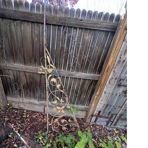 Large Gilt Wrought Iron Architectural Lantern / Sign Bracket