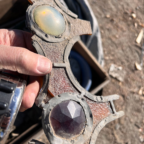 American Denver Stained, Jewelled and Leaded Glass Dome Ceiling, for Restoration / Parts