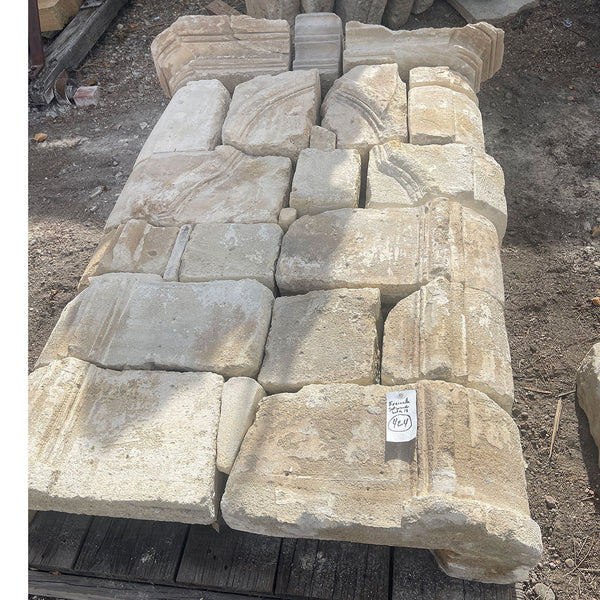 Lot 0424 | Early French Limestone Architectural Fountain Head Wall