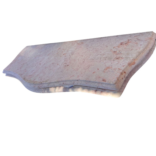 (2) Italian Pink Marble Stone Table Tops