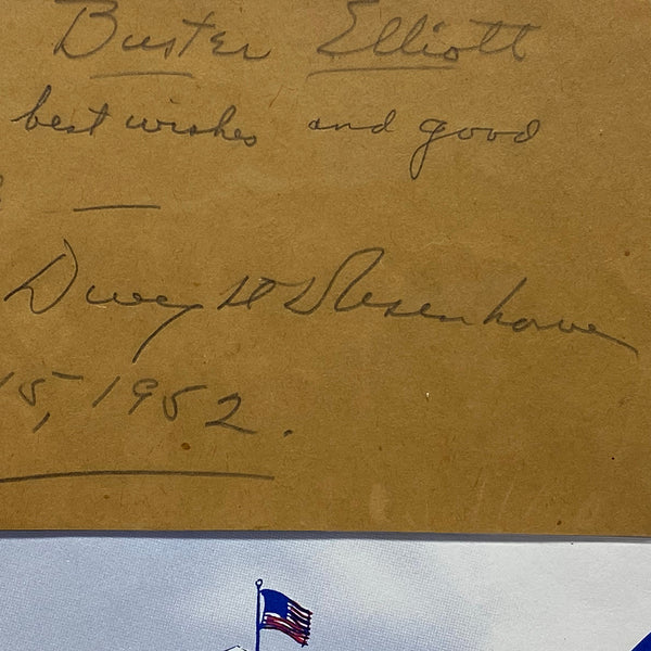 American Dwight D. Eisenhower 1952 Presidential Campaign Autograph on Paper