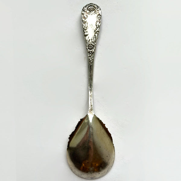 American William B. Durgin Sterling Silver Chrysanthemum Jelly Spoon