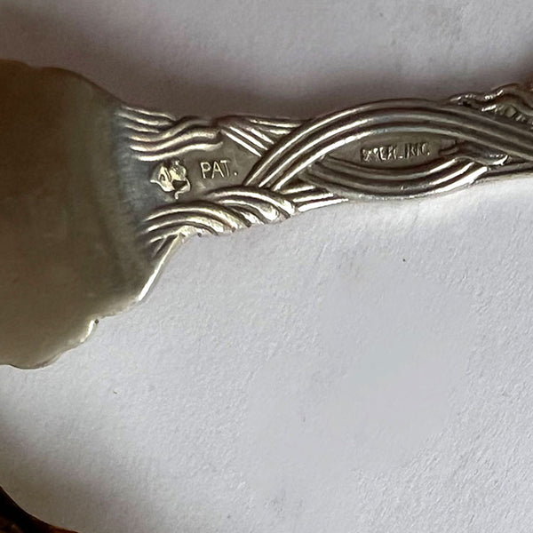 American Simpson, Hall, Miller Sterling Silver Frontenac Serving Spoon and Knife