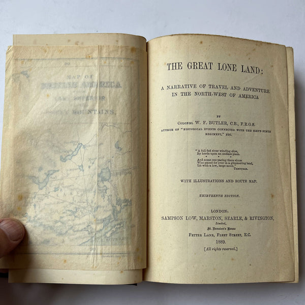 Book: The Great Lone Land by Colonel William Francis Butler