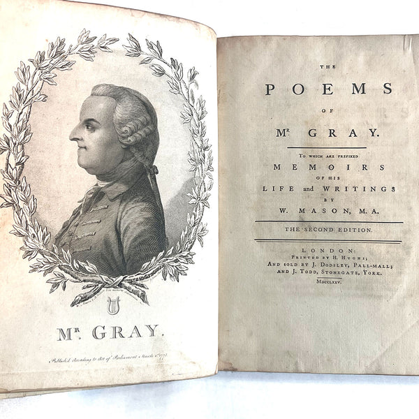Leather Bound Book: The Poems of Mr. Gray by William Mason and Thomas Gray
