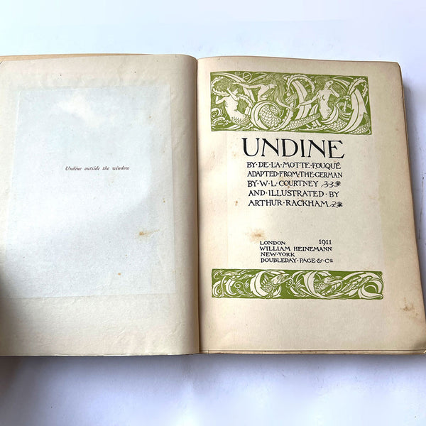 Book: Undine by F. de la Motte, W. L. Courtney and Illustrator Arthur Rackham