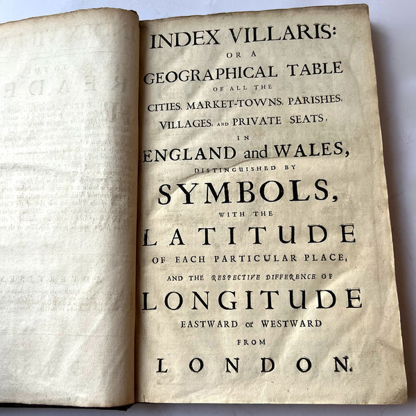 Leather Bound Book: Index Villaris by John Adams, 2nd Edition