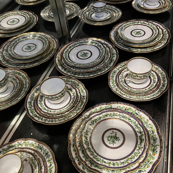 French Puiforcat Porcelain Chene Royal Dinner Plate (10.75 inch) (chipped) [5 available]