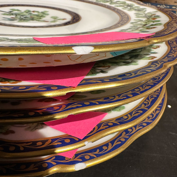 French Puiforcat Porcelain Chene Royal Dinner Plate (10.75 inch) (chipped) [5 available]