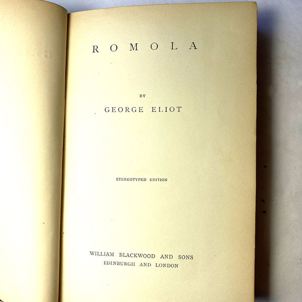 Set of Six English Leather Books: Works of George Eliot