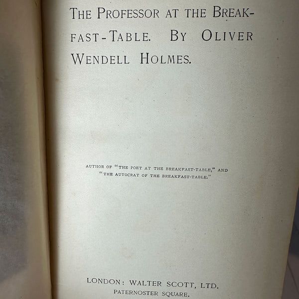 Leather Book: The Professor at the Breakfast-Table by Oliver Wendell Holmes
