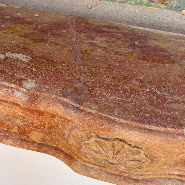 French Louis XIV Bourguignon Stone Fireplace Surround