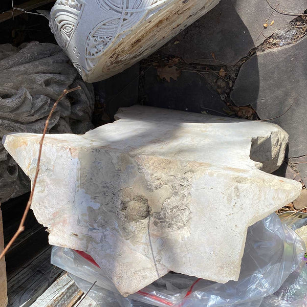 French Gothic Revival Hard Stone Fountain Pedestal Basin