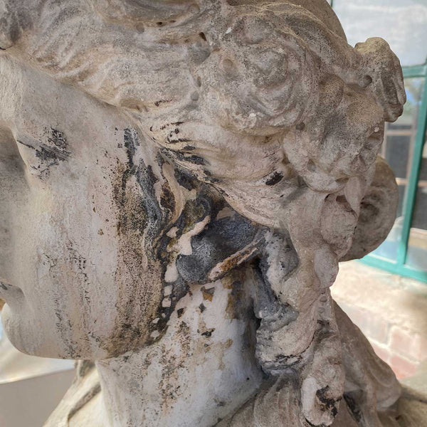 Pair of French Louis XVI Limestone Sphinx Garden Statues