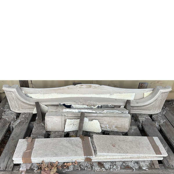 French Parisian Louis XV Style Limestone Fireplace Surround