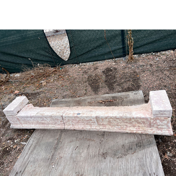 Lot 0421 | French Louis XVI Pierre de Bourguignon Burgundy Stone Fireplace Surround