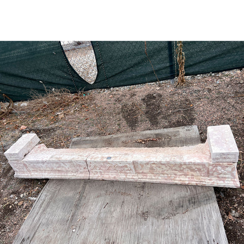 Lot 0421 | French Louis XVI Pierre de Bourguignon Burgundy Stone Fireplace Surround