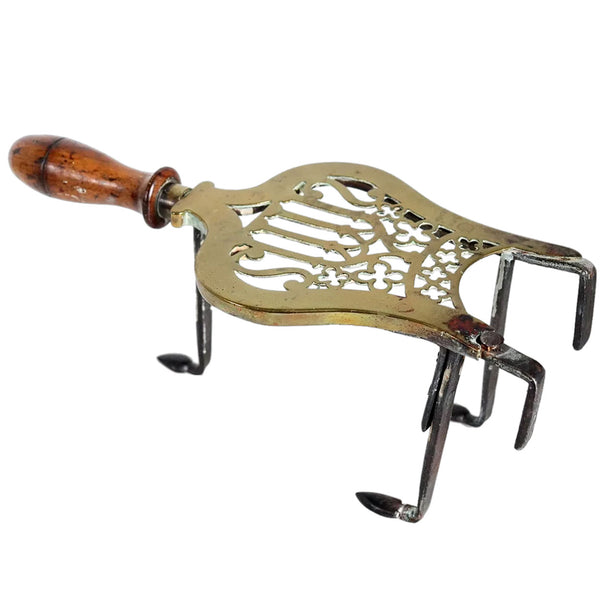 Lot 0413 | English Victorian Reticulated Brass Flat Iron Trivets (3)