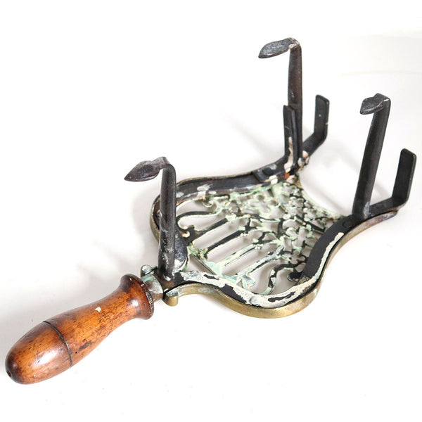 Lot 0413 | English Victorian Reticulated Brass Flat Iron Trivets (3)