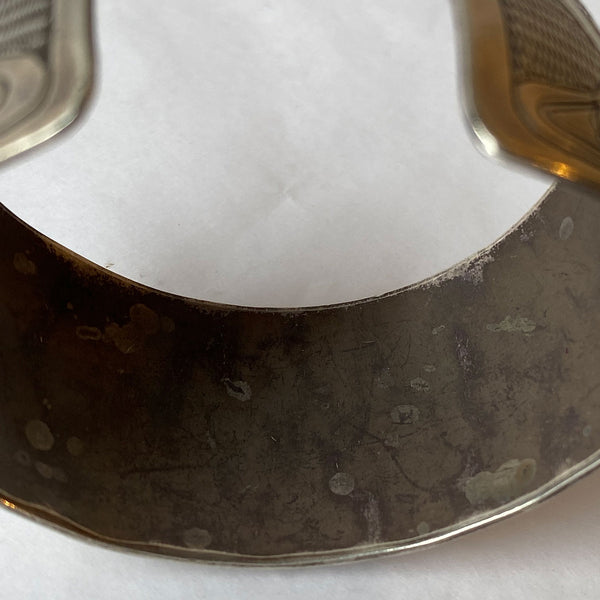 Vintage Northwest Coast Silver Cuff Bear Bracelet