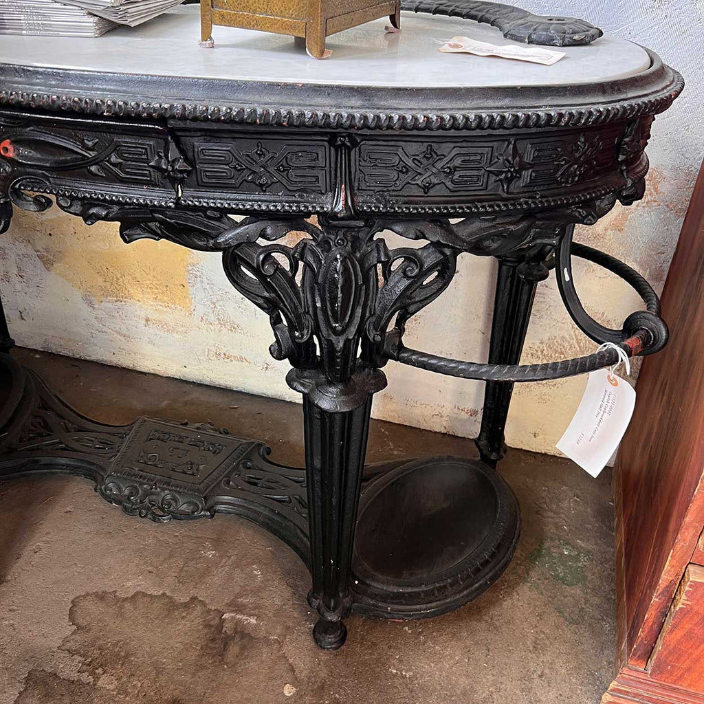 Vintage Reproduction Coalbrookdale Cast Iron Mirrored Hall Tree