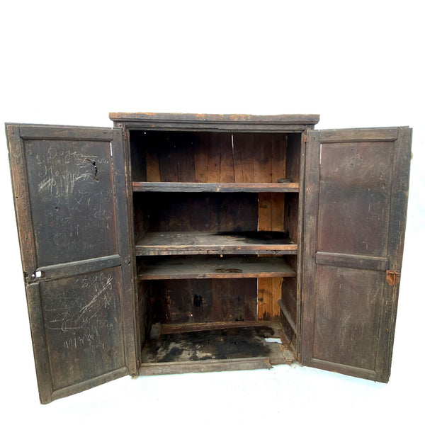 Early Portuguese 17th Century Iron Mounted Chestnut Cupboard