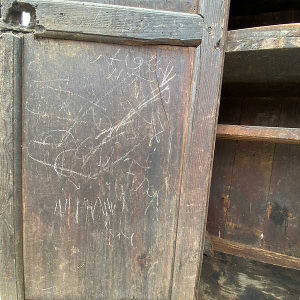 Early Portuguese 17th Century Iron Mounted Chestnut Cupboard