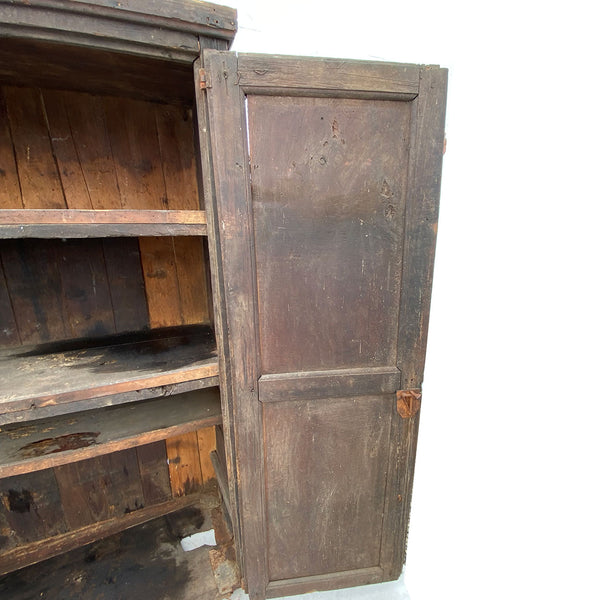 Early Portuguese 17th Century Iron Mounted Chestnut Cupboard