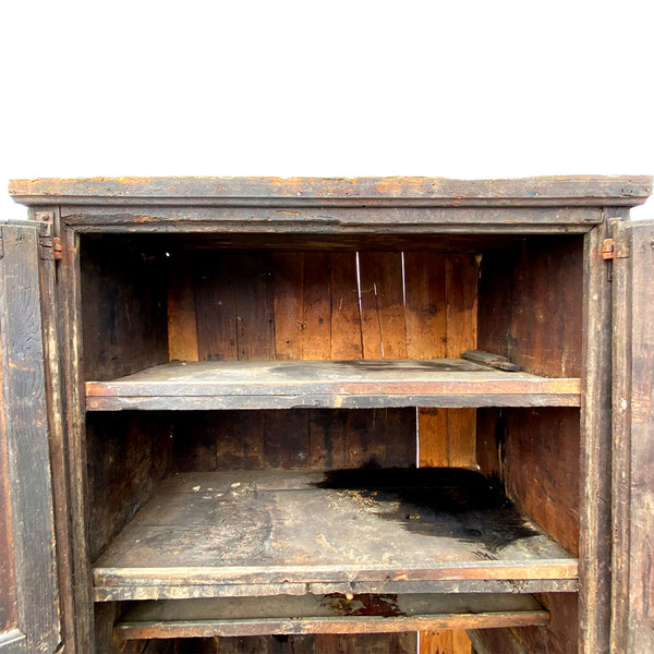 Early Portuguese 17th Century Iron Mounted Chestnut Cupboard