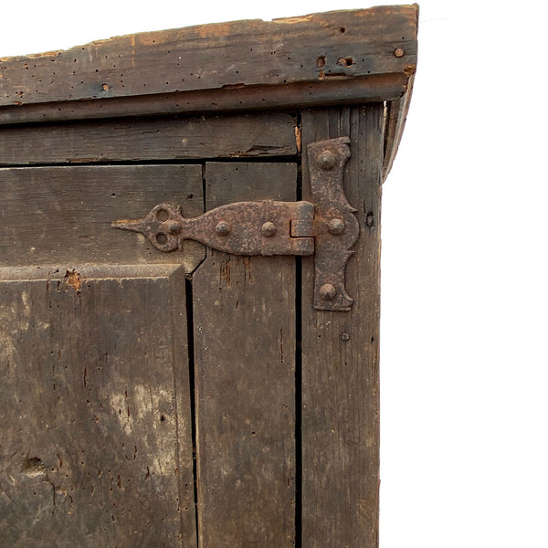 Early Portuguese 17th Century Iron Mounted Chestnut Cupboard