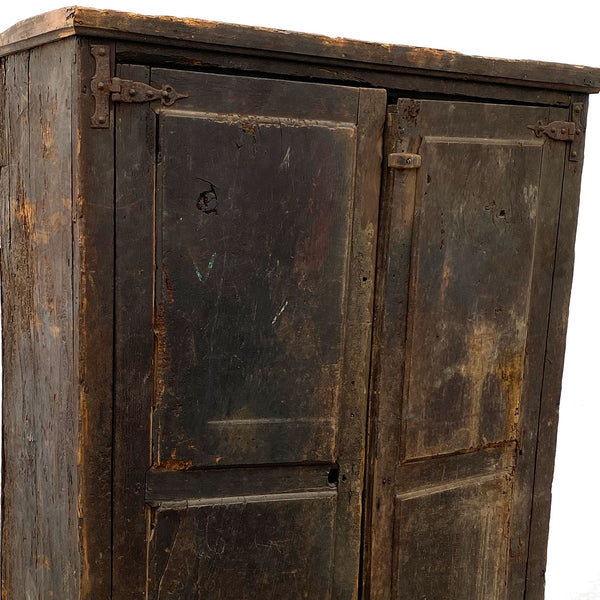 Early Portuguese 17th Century Iron Mounted Chestnut Cupboard