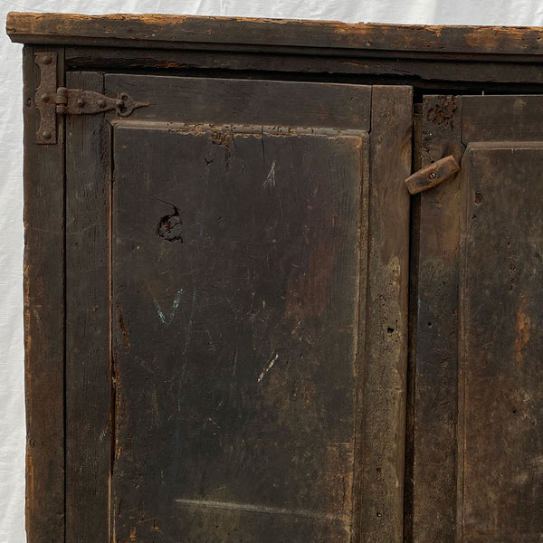 Early Portuguese 17th Century Iron Mounted Chestnut Cupboard