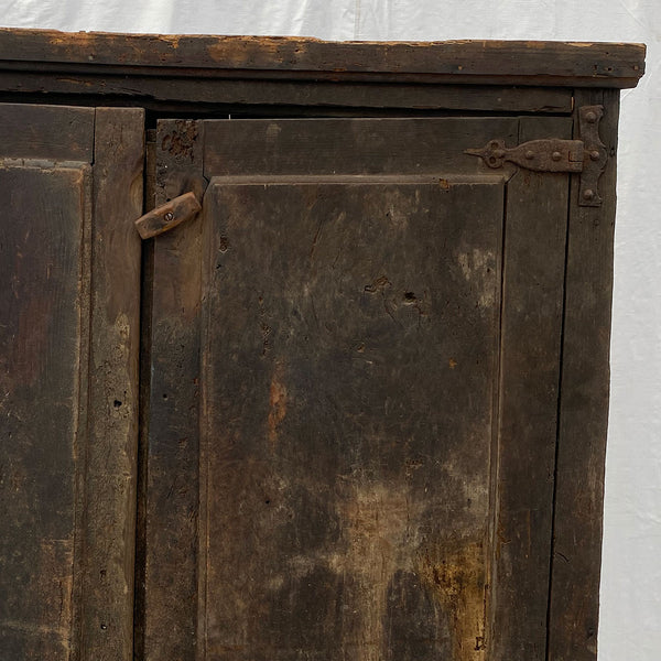 Early Portuguese 17th Century Iron Mounted Chestnut Cupboard