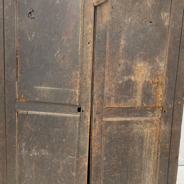 Early Portuguese 17th Century Iron Mounted Chestnut Cupboard