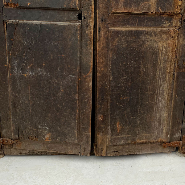 Early Portuguese 17th Century Iron Mounted Chestnut Cupboard