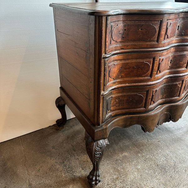 Lot 0274 | Portuguese Baroque Teak Serpentine Chest of Drawers on Stand