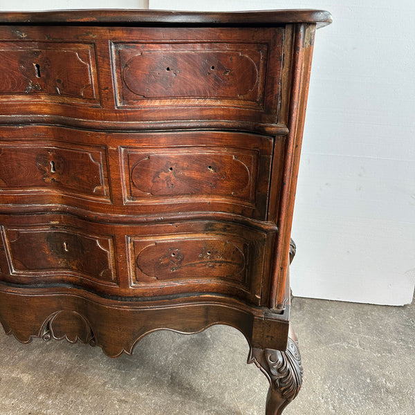 Lot 0274 | Portuguese Baroque Teak Serpentine Chest of Drawers on Stand
