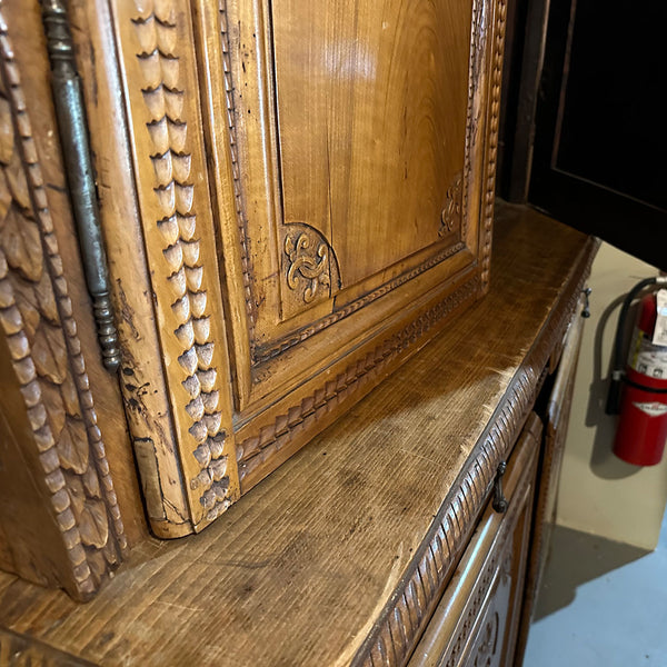 French Louis XVI Cherrywood Buffet a Deux Corps