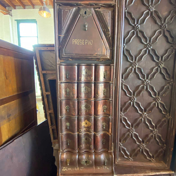 Rare Large Indo-Portuguese Contador Church Cabinet