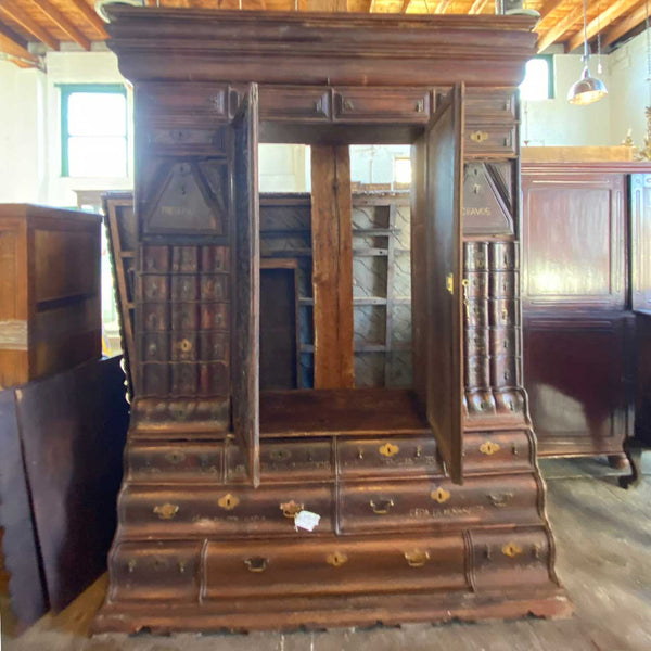 Rare Large Indo-Portuguese Contador Church Cabinet