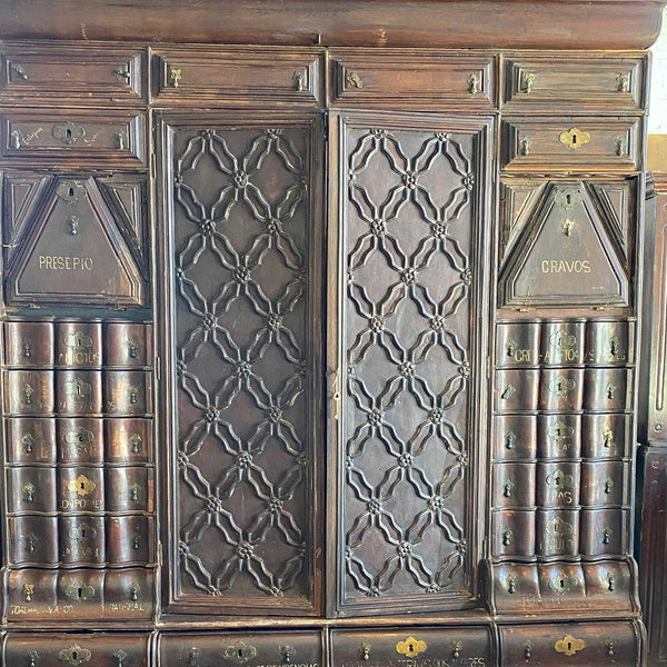 Rare Large Indo-Portuguese Contador Church Cabinet