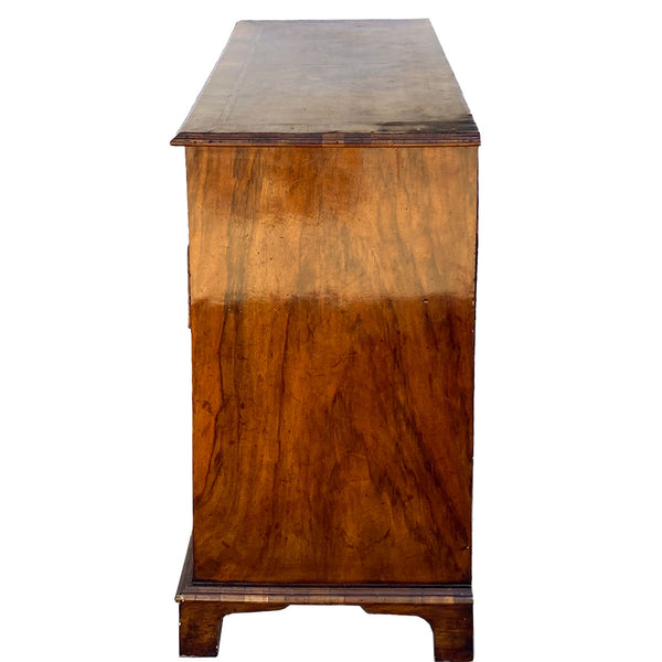 English George I Inlaid Burled Walnut Chest of Drawers