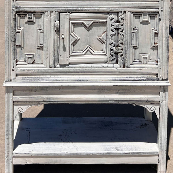 English Charles II Oak Joined Livery Cupboard on Stand