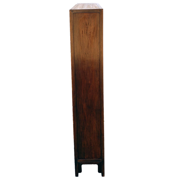 Chinese Qing Rosewood, Kiriwood Silk Lined Open Display Shelf