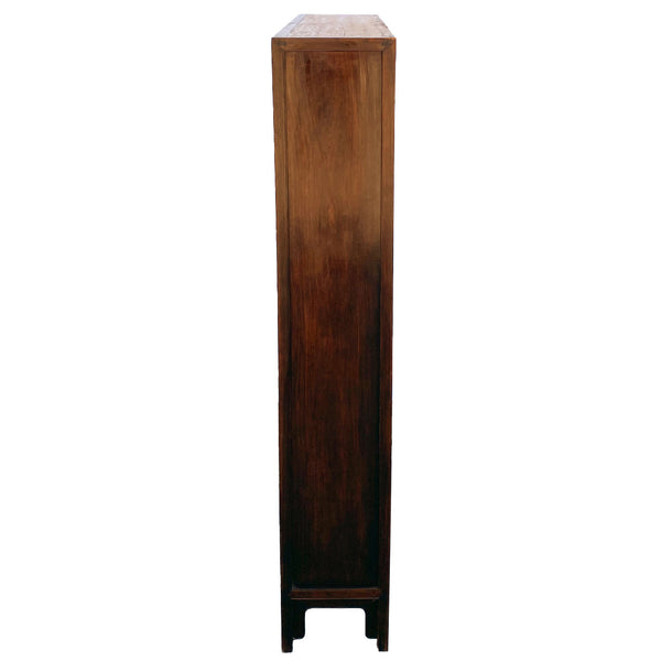 Chinese Qing Rosewood, Kiriwood Silk Lined Open Display Shelf